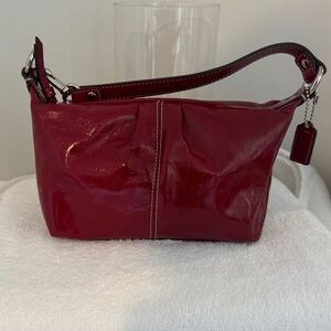 Coach Red Leather Mini Shoulder Bag – Patent Leather Finish